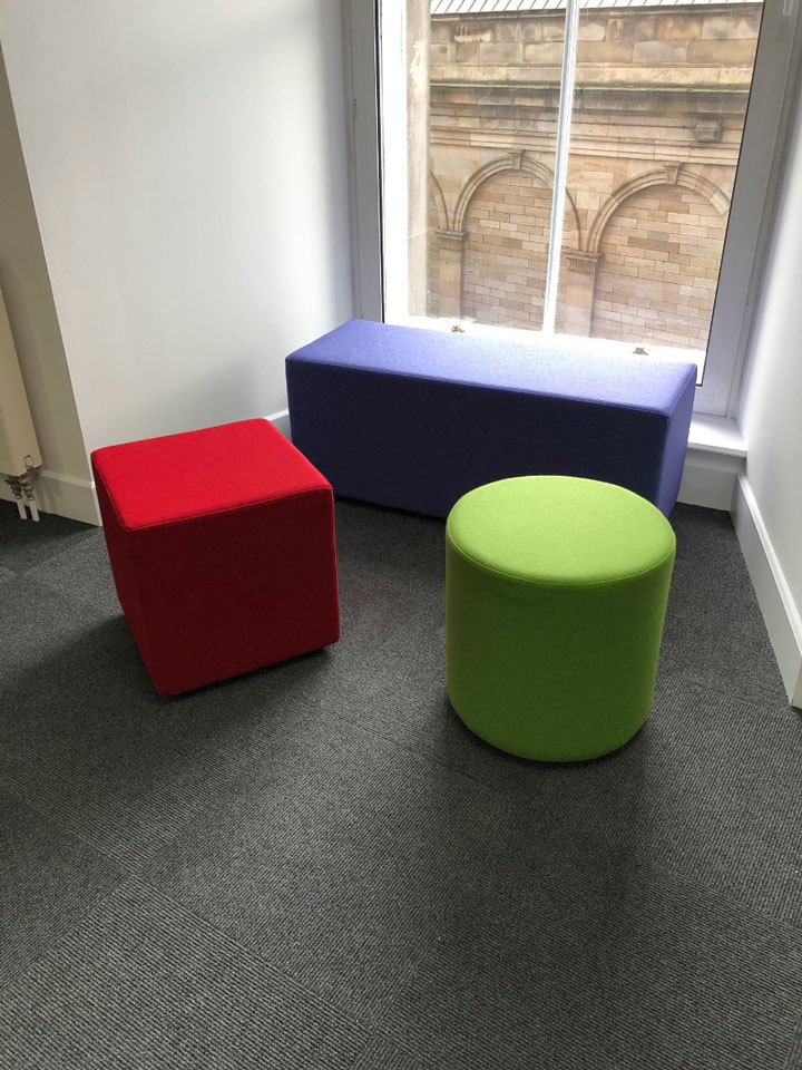 informal breakout seating for call centre