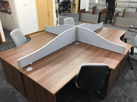 office desks in walnut finish