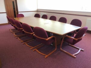 bespoke boardroom table and chairs